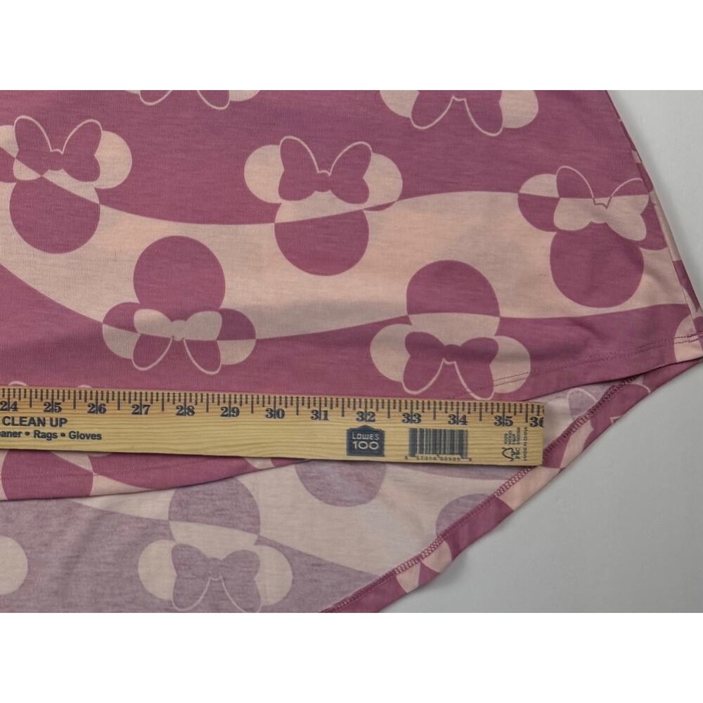 LuLaRoe Girls Large Pink Minnie Mouse Bow Dress High Low Short Sleeve - Picture 2 of 5